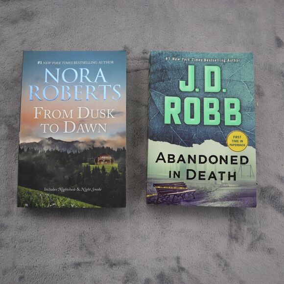 Novel Books Nora Roberts JD Robb Abandoned In Death From Dusk To Dawn Set Of 2 - Picture 1 of 16